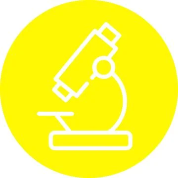 Laboratory microscope science research flat icon Stock Illustration