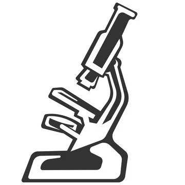 Laboratory Microscope Science Research Icon Illustrazione stock