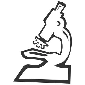 Laboratory Microscope Science Research Icon Stock Illustration
