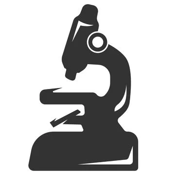 Laboratory Microscope Science Research Icon Stock Illustration