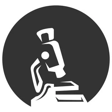 Laboratory Microscope Science Research Icon Stock Illustration