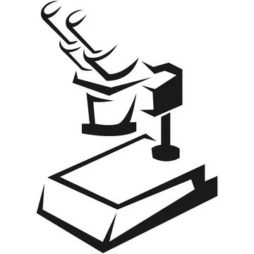 Laboratory Microscope Science Research Icon Stock Illustration
