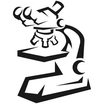 Laboratory Microscope Science Research Icon Stock Illustration