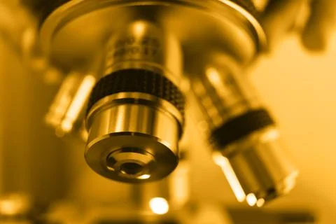 Laboratory microscope for scientific research. Stock Photos