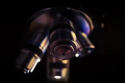 Laboratory microscope for scientific research. Stock Photos