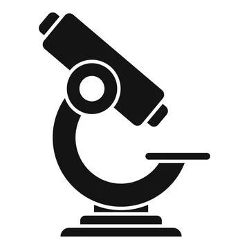 Laboratory microscope standing on table for scientific research Stockillustratie