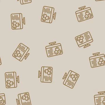 Laboratory molecular structure line vector seamless pattern イラスト素材