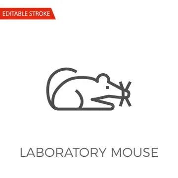 Laboratory Mouse Vector Icon 스톡 일러스트