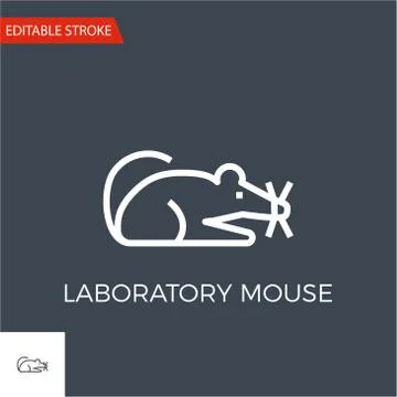 Laboratory Mouse Vector Icon Illustrazione stock