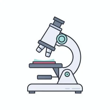 Laboratory optical microscope scientific equipment icon with microscope Stock Illustration
