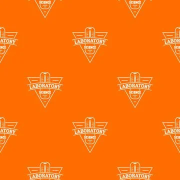 Laboratory pattern vector orange Stock Illustration