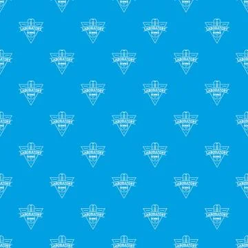 Laboratory pattern vector seamless blue Stock Illustration