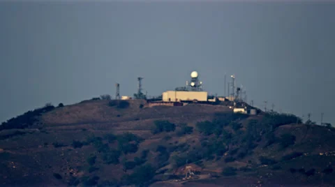 The Laboratory perched up on the hillside HD Stock Footage 36863805