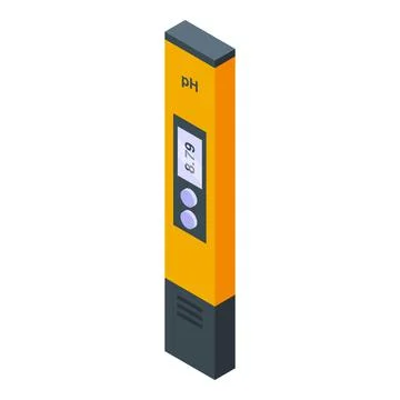 Laboratory ph meter icon isometric vector. Water test Stock Illustration
