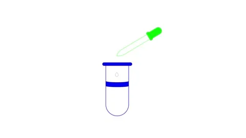 Laboratory pipette dispensing liquid into test tube Stock Footage 333782215
