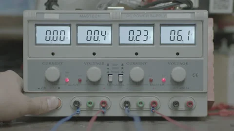 Laboratory power supply Stock Footage 158490837