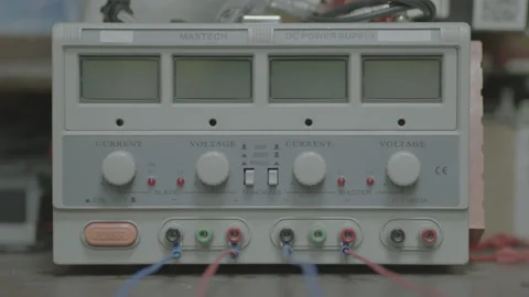 Laboratory power supply Stock Footage 158497044