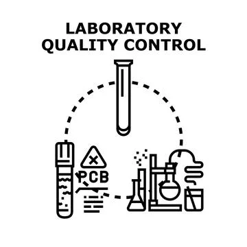 Laboratory quality control science testing process development Stock Illustration