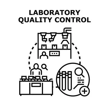 Laboratory quality control testing in medical research analyzing samples Stockillustratie