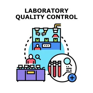 Laboratory quality control testing in medical research analyzing samples イラスト素材