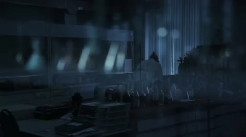 Laboratory in the reflection Stock Footage 45425906