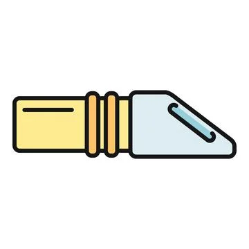 Laboratory refractometer measuring liquid concentration icon Stock Illustration