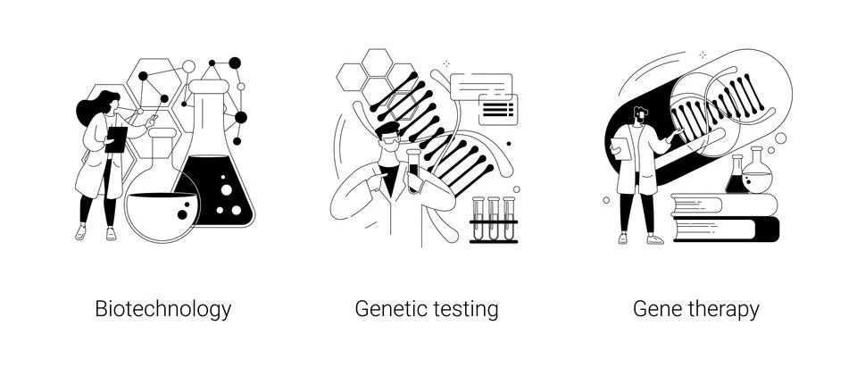Laboratory research abstract concept vector illustrations. Stock Illustration