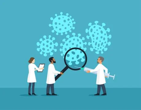 Laboratory research aimed at finding Stock Illustration