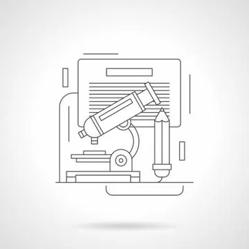 Laboratory research detailed line vector icon Stock Illustration