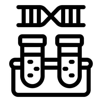 Laboratory research experiment presenting dna structure with test tubes Illustrazione stock