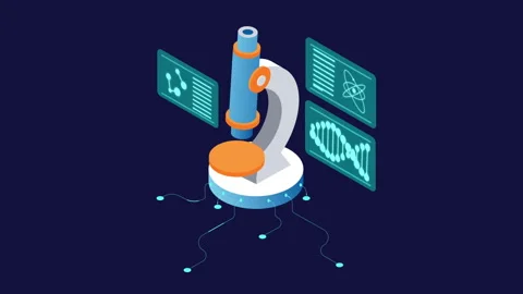 Laboratory Research. Isometric Concept. Vídeo Stock 105876938