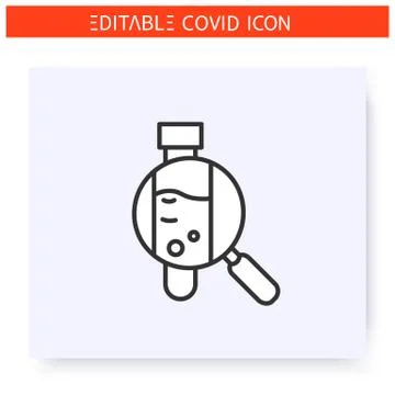 Laboratory research line icon イラスト素材