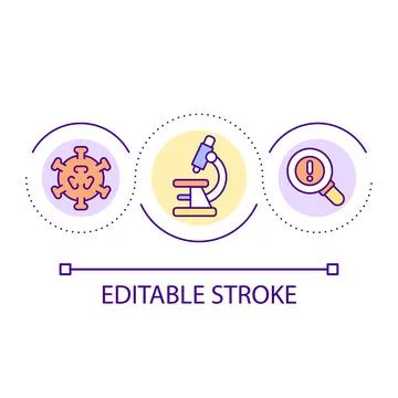 Laboratory research loop concept icon Illustrazione stock