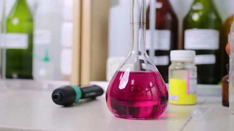 Laboratory &amp; Research. Test tubes and containers for analysis Stock Footage 231740025
