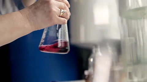 Laboratory research of water Stock Footage 63229592