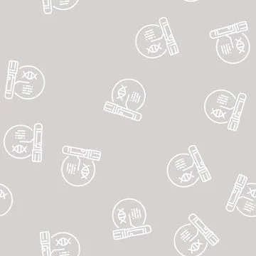 Laboratory researchment line seamless pattern Stock Illustration