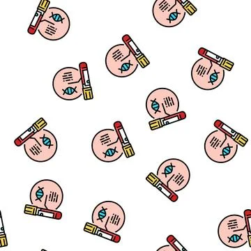 Laboratory researchment vector seamless pattern Stock Illustration