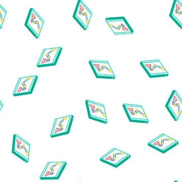 Laboratory robot isometric icon seamless pattern イラスト素材