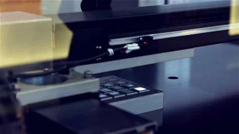 A laboratory robot sorts samples. Technology and research. Stock Footage 254028424