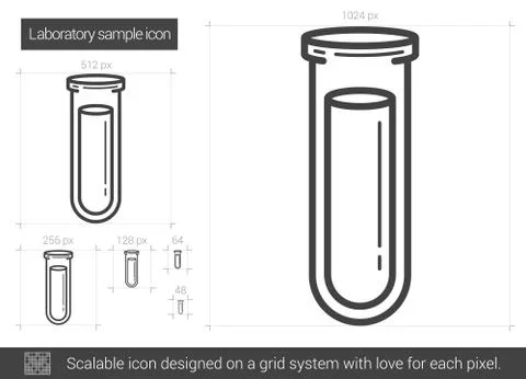 Laboratory sample line icon イラスト素材