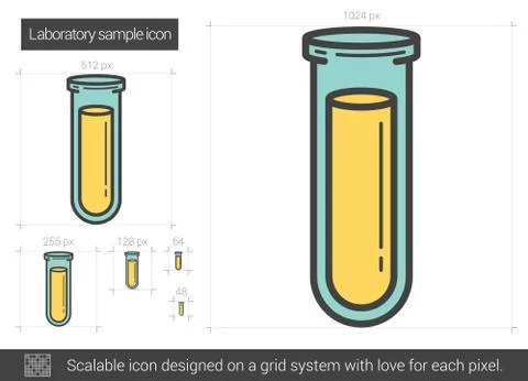 Laboratory sample line icon イラスト素材
