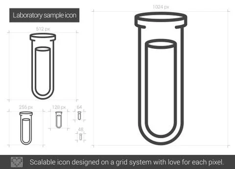 Laboratory sample line icon. イラスト素材