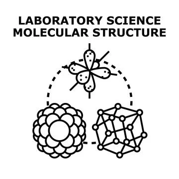 Laboratory science molecular structure concept illustration Stock Illustration