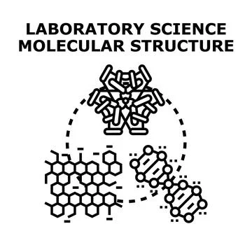 Laboratory science researching molecular structure and chemical biology Stock Illustration