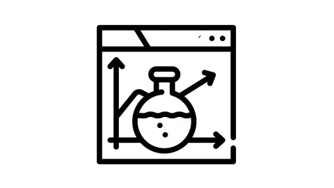 Laboratory seo optimization black icon animation Stock Footage 156654526