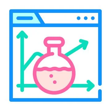 Laboratory seo optimization color icon vector illustration Illustrazione stock