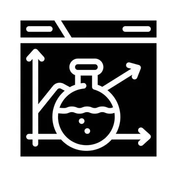 Laboratory seo optimization glyph icon vector illustration Stock Illustration