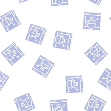 Laboratory seo optimization glyph vector seamless pattern Stock Illustration