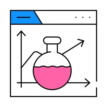 Laboratory seo optimization icon color illustration Stock Illustration