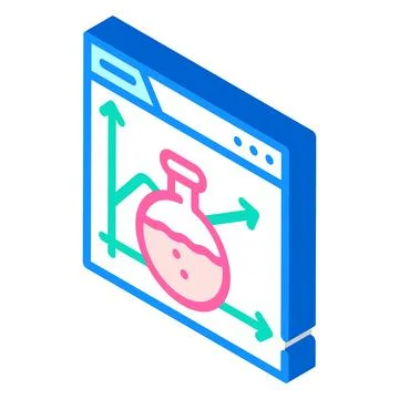 Laboratory seo optimization isometric icon vector illustration イラスト素材